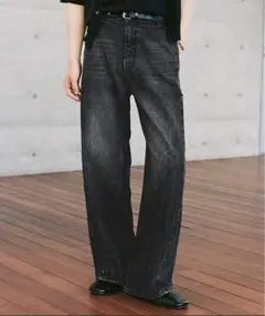 WYMLIDNM CURVED FLARE DENIM SLACKS サイズXL