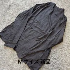 ユニクロ UNIQLO レーヨンドレープハイネックブラウスダークグレーM新品