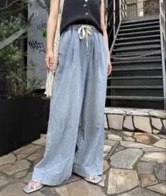 スタイルアップ柔らかワイドイージーパンツ　CIAOPANIC TYPY 新品
