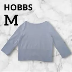 HOBBS LONDON ホッブスロンドン　ライトブルー 五分袖ニット M