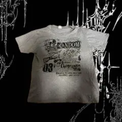 グレー ドクロ Tシャツ y2k 平成
