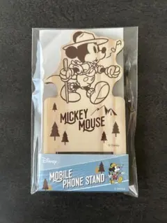 ディズニー　ミッキーマウス 木製スマホスタンド