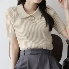 【新品】ニットポロ