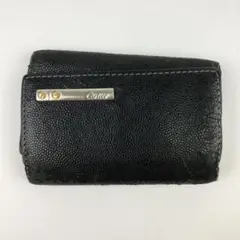 Cartier カルティエ 6連キーケース レザー ブラック 無地 ギャラあり
