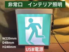 非常口　USB電源　インテリア照明　誘導灯 （若干キズあり　値引き）