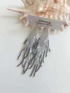 【SALE】デリカビーズ　ロングピアス/イヤリング
