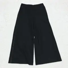 アイシービー iCB ワイドパンツ 黒 L 大きいサイズ ハイウエスト