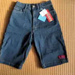 新品未使用　ストレッチデニム ハーフパンツ ダークブルー