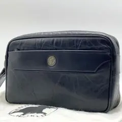 極美品✨ハンティングワールド クラッチバッグ ハンド バチューレザー ブラック