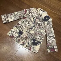 レオナール 柄ショートコート
