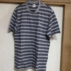 タケオキクチ メンズ 半袖 シャツ tシャツ グレー ボーダー
