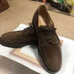 【本日限定値下未使用】dunhillスエード Uチップレースアップシューズ5F