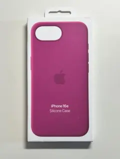 【新品】純正 iPhone 16e シリコンケース・フクシア①