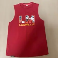 LES MILLS 赤 タンクトップ LMロゴ