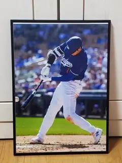 祝ドジャース大谷翔平 2024年MVP獲得！A3サイズポスターフレーム付き⑪