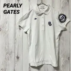 【PEARLY GATES】パーリーゲイツ　ポロシャツ　レディース　ゴルフ　白M