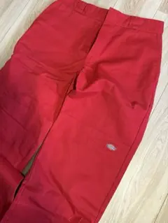 Dickies赤いルーズフィットワークパンツ