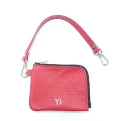 Y's 黒 レザー がま口 チェーン付きコインケース♡(週末価格‼️) 未使用級 ワイズ コインケース 財布 がま口 レザー 黒 チェーン