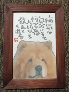 名言絵手紙【No.89】チャウチャウ