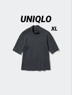 UNIQLO/ユニクロ ハイネックT（5分袖） XL