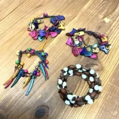 アフリカン　ブレスレット　アクセサリー　4点セット