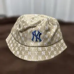 MLB バケハ バケットハットNY ベージュMサイズ（59）