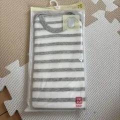 UNIQLO ベビーシャツ肌着 ストライプ 70