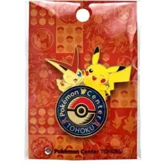 【新品 未開封】ポケモンセンタートウホク限定　ロゴピンズ ピカチュウとビクティニ