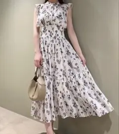 【美品】SNIDEL Sustainableバイカラープリーツワンピース 1