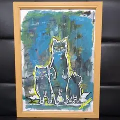 手描きアクリル画　八つ切サイズ一点もの