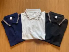ポロシャツ 3枚セット ネイビー ホワイト ブラック