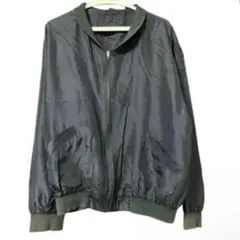 希少MA-1 ダークグリーン シルク フライトジャケット　ネイビー　ブルゾン