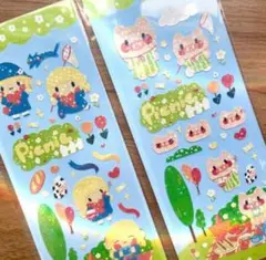ピクニックテーマキャラクターシール2シート