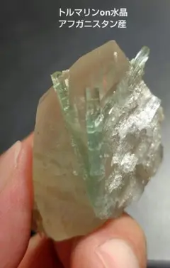 トルマリンon水晶　アフガニスタン産　1227