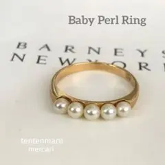 ★ BARNEYS NEWYORK ★ K18YG ☆ ベビーパールリング