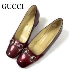 LA4694 GUCCI グッチ パンプス エナメル バーガンディー 38