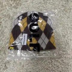 GOLF WANG アーガイル柄 ニットビーニー 帽子　ダイヤモンド柄 ニット帽