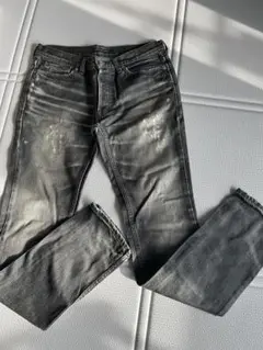 【ラウンジリザード】ダメージ加工 スリムフィット デニム