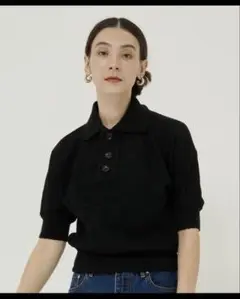beautiful people ポロニット 半袖ニット