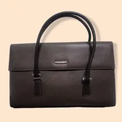 BURBERRY バーバリーロゴレザーハンドバッグ
