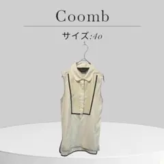 美品 Coomb クーム ノースリーブポロシャツ 40 ゆったり L