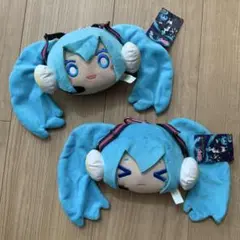 タグ付き　初音ミク ヘッドフォンぬいぐるみ　パスケース　2個セット