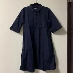 COS ネイビー 半袖シャツワンピース EUR 36