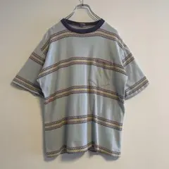 HANGTEN☆ハンテン☆90s☆ノルディック柄☆ネイティブ柄☆Tシャツ☆ポケT