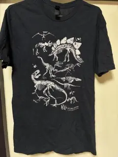 Gildan 恐竜化石イラスト Tシャツ M アメリカ土産