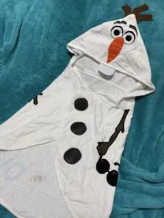 【送料込】ディズニーリゾート購入　アナ雪　オラフ　フード付きタオル　ポンチョ