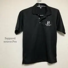 【Sapparel source Pro】 黒 ポロシャツS ブラック　b157