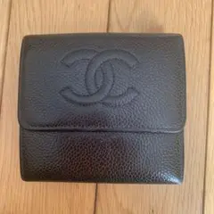 CHANEL ダブルホック三つ折り財布