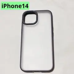 スマホケース iPhone14 シンプル クリア 紫