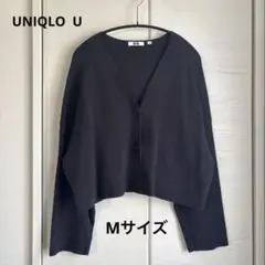 【お盆セール】ユニクロユー　メリノブレンドショートカーディガン 黒　M